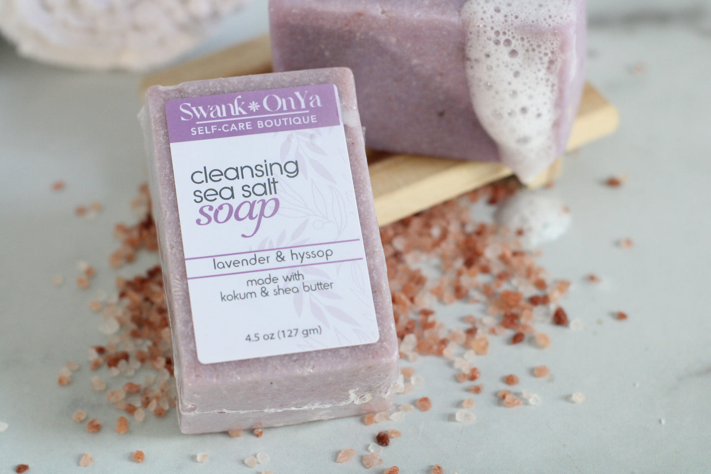 Cleansing Sea Salt Bar, Lavender & Hyssop