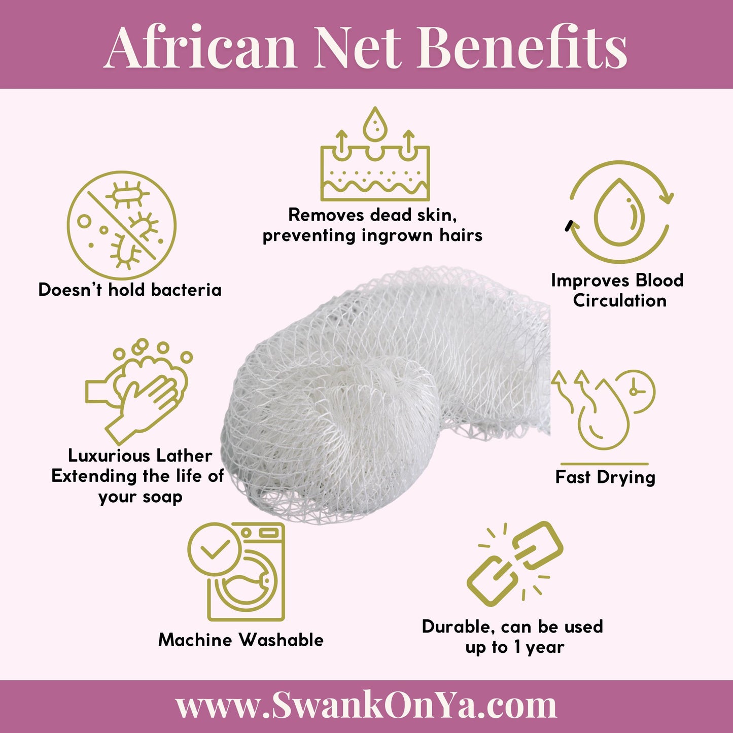 African Net Sponge: White