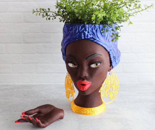 Afro Queen Planter & Incense Holder