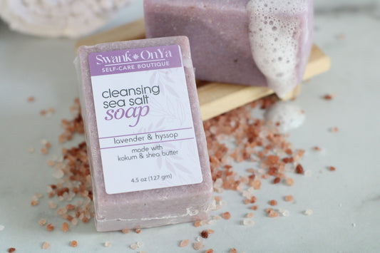 Cleansing Sea Salt Bar, Lavender & Hyssop
