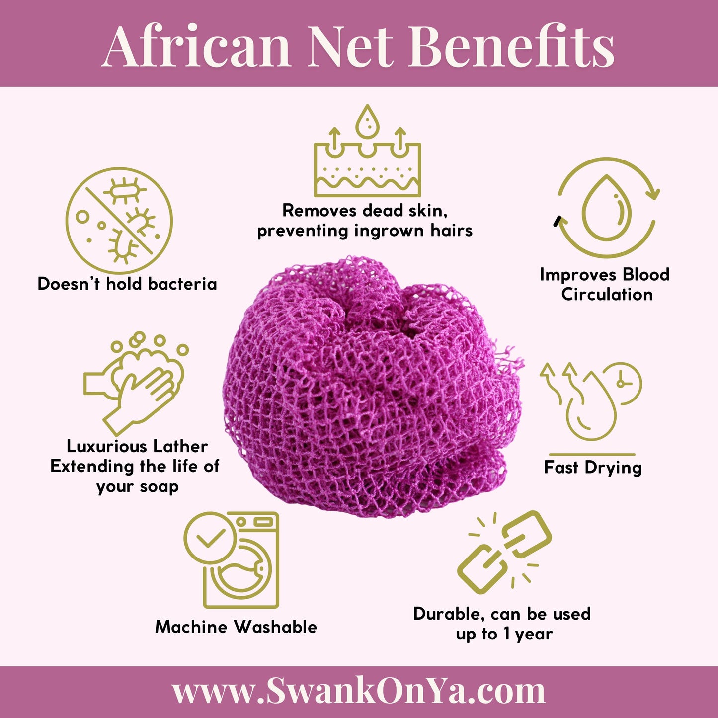 African Net Sponge: Light Purple