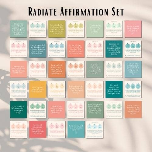 Radiate and Revive Shower Affirmation Cards
